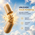 Lion’s Mane Mushroom Extract 550 mg - 10:1 Fruiting Body Extract, 40% Polysaccharides,120 Vegan Capsules 550 mg