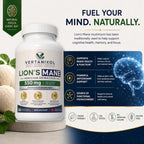 Lion’s Mane Mushroom Extract 550 mg - 10:1 Fruiting Body Extract, 40% Polysaccharides,120 Vegan Capsules 550 mg
